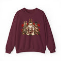 Vintage Santa Christmas Sweatshirt – Plaid Tree Holiday Crewneck
