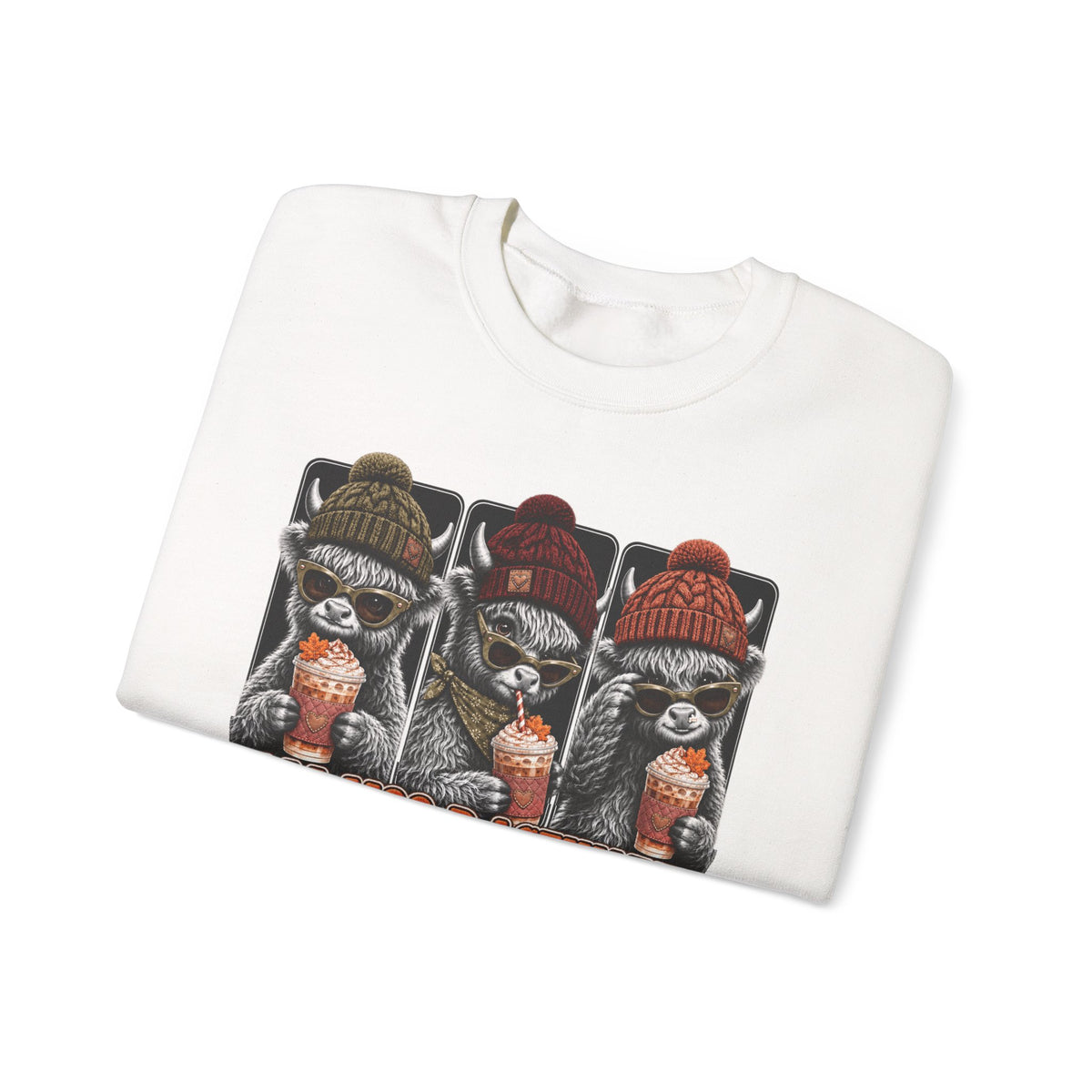 Highland Cow Fall Sweatshirt – Fall Moo-D Activated Coffee Crewneck