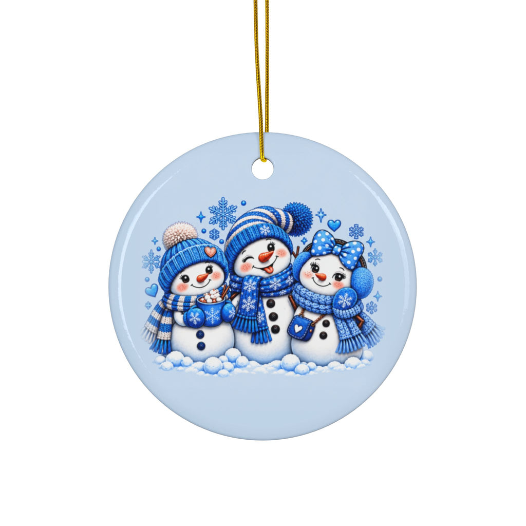 Vintage Santa Ceramic Christmas Ornament – Double-Sided Holiday Gift