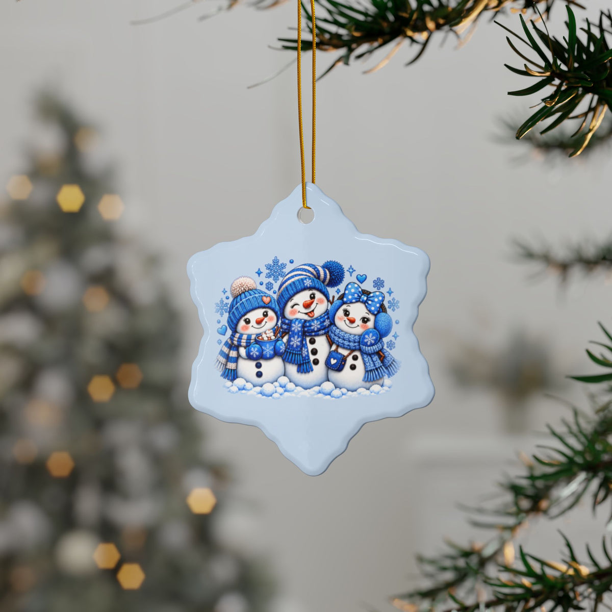 Vintage Santa Ceramic Christmas Ornament – Double-Sided Holiday Gift