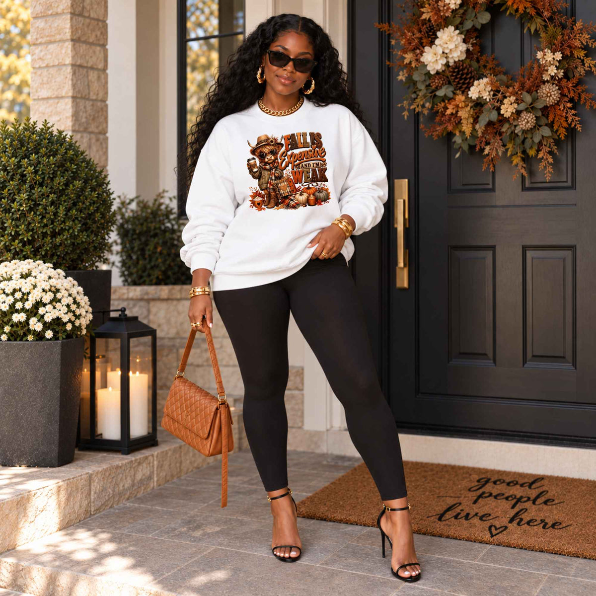 Fall Is Expensive and I’m Weak Sweatshirt – Funny Highland Cow Autumn Crewneck
