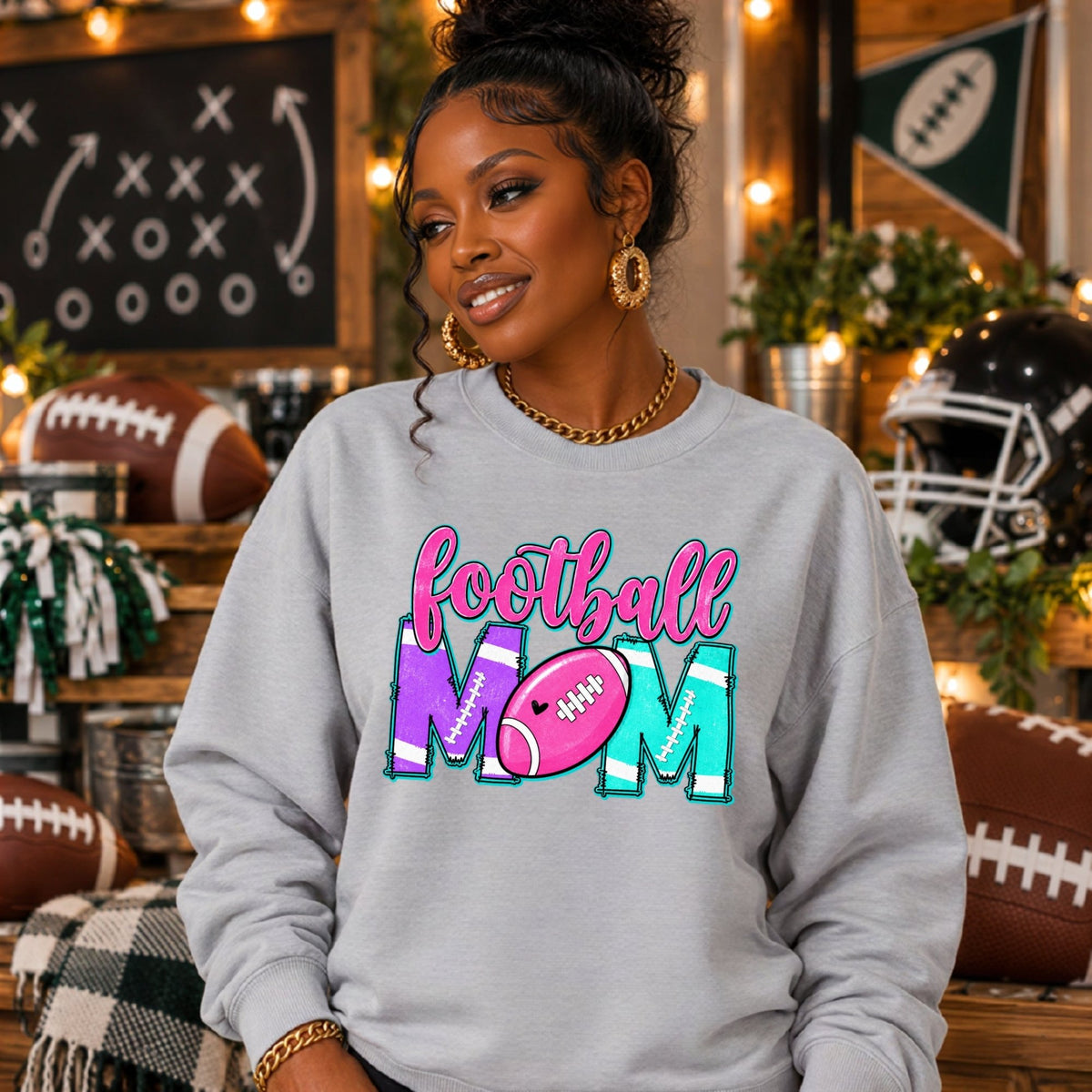 Football Mom Sweatshirt – Game Day Crewneck, Football Mama Gift