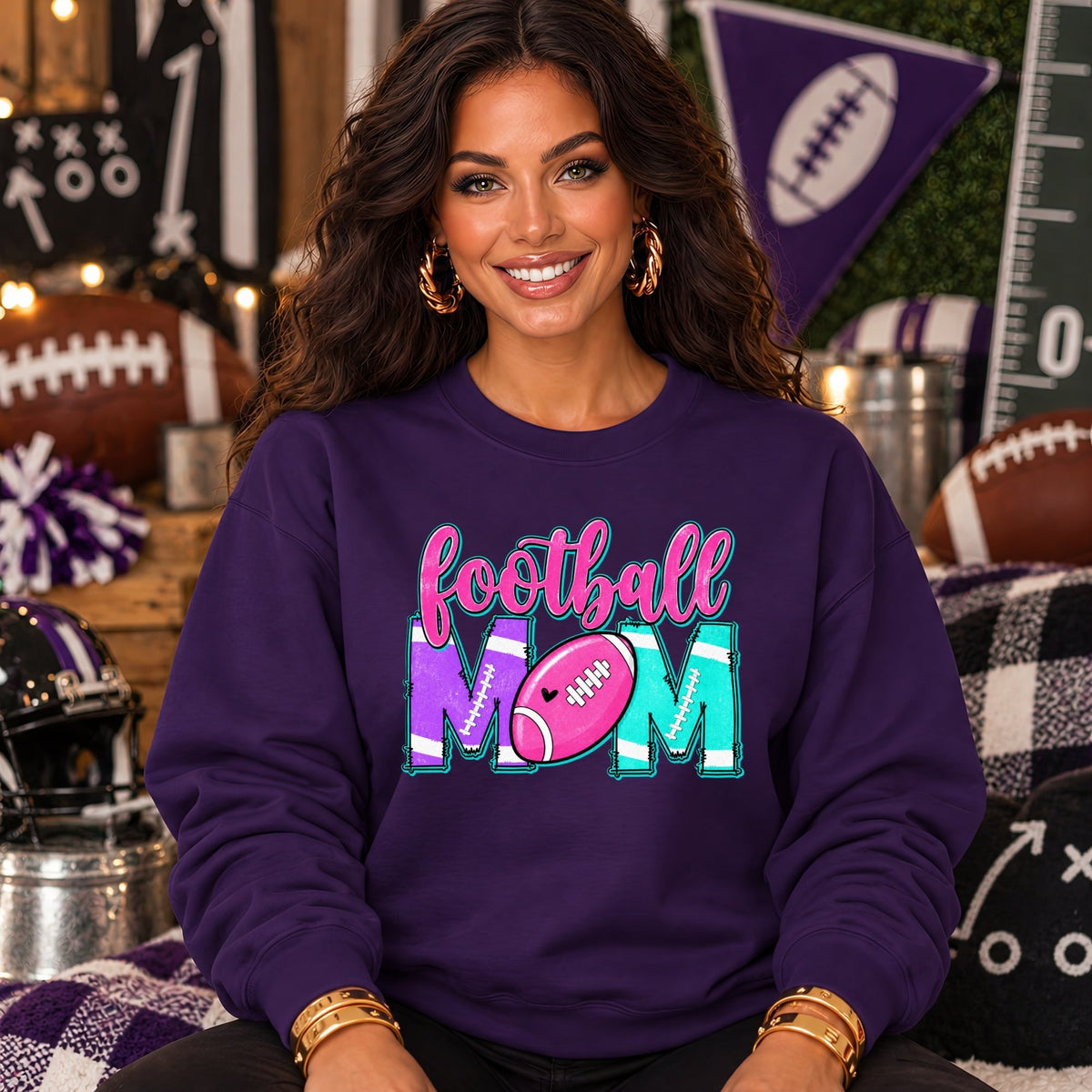 Football Mom Sweatshirt – Game Day Crewneck, Football Mama Gift