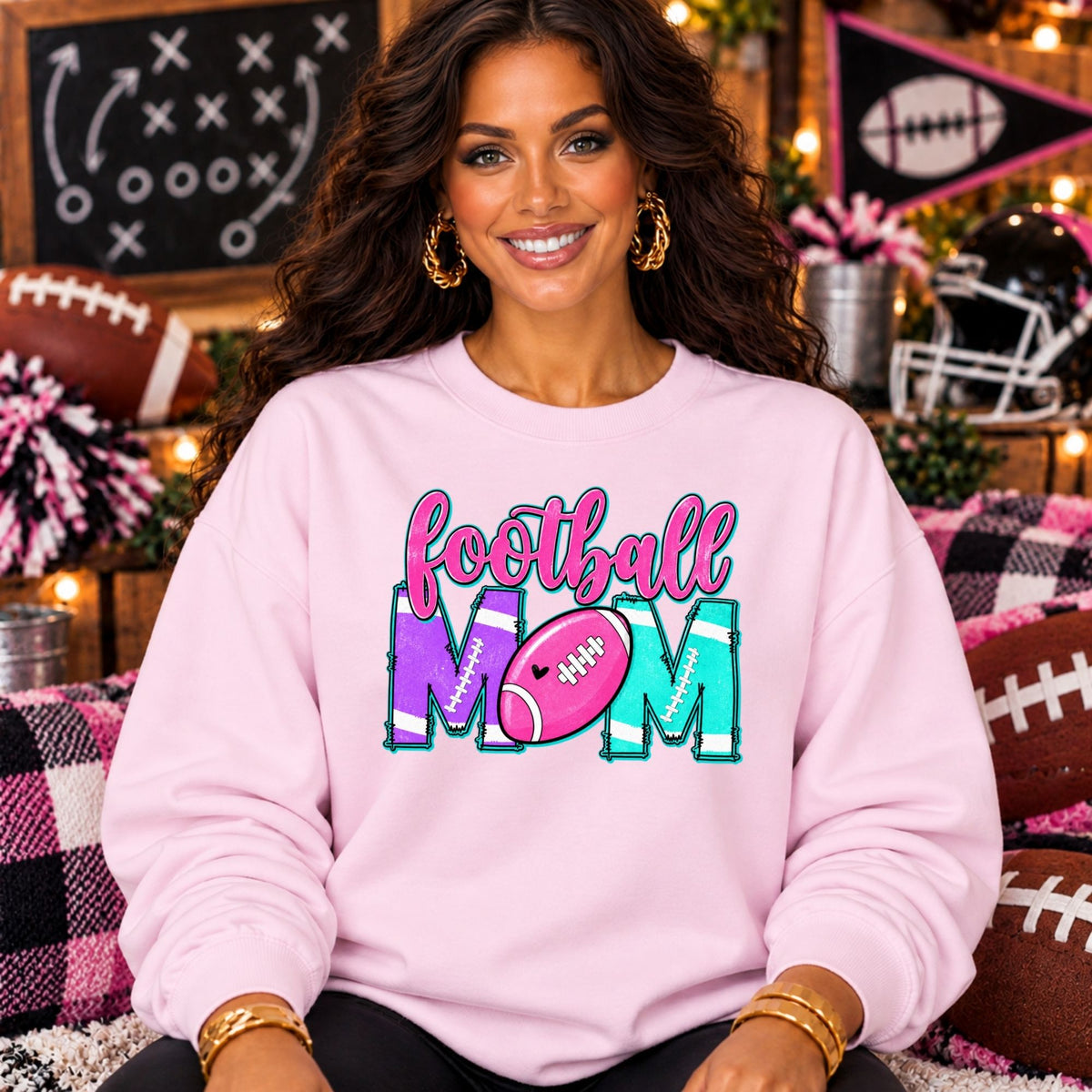 Football Mom Sweatshirt – Game Day Crewneck, Football Mama Gift