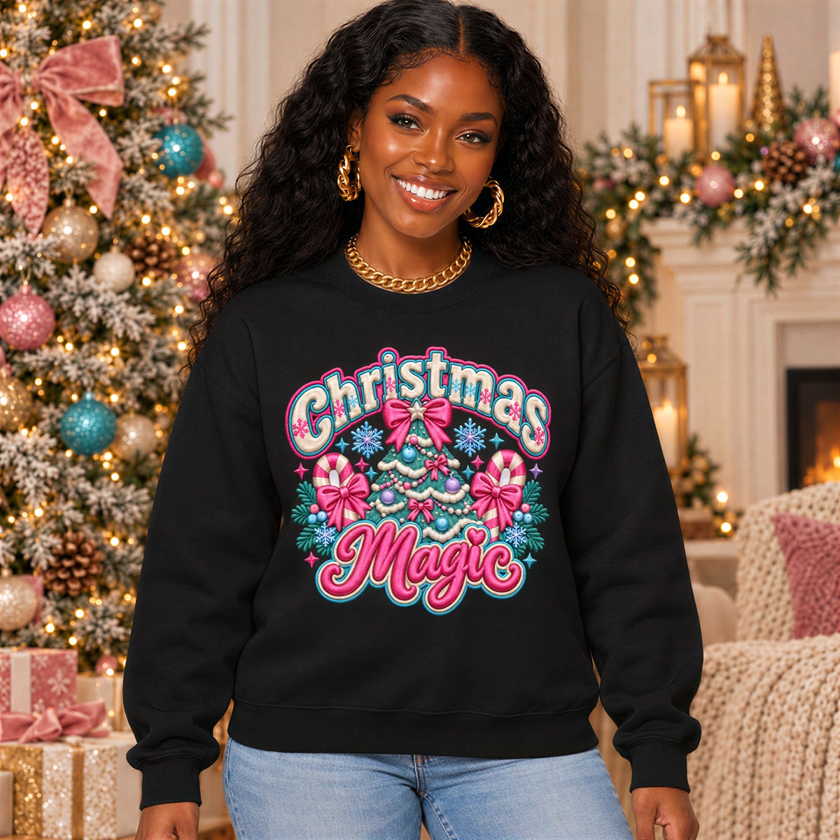 Christmas Magic Floral Sweatshirt