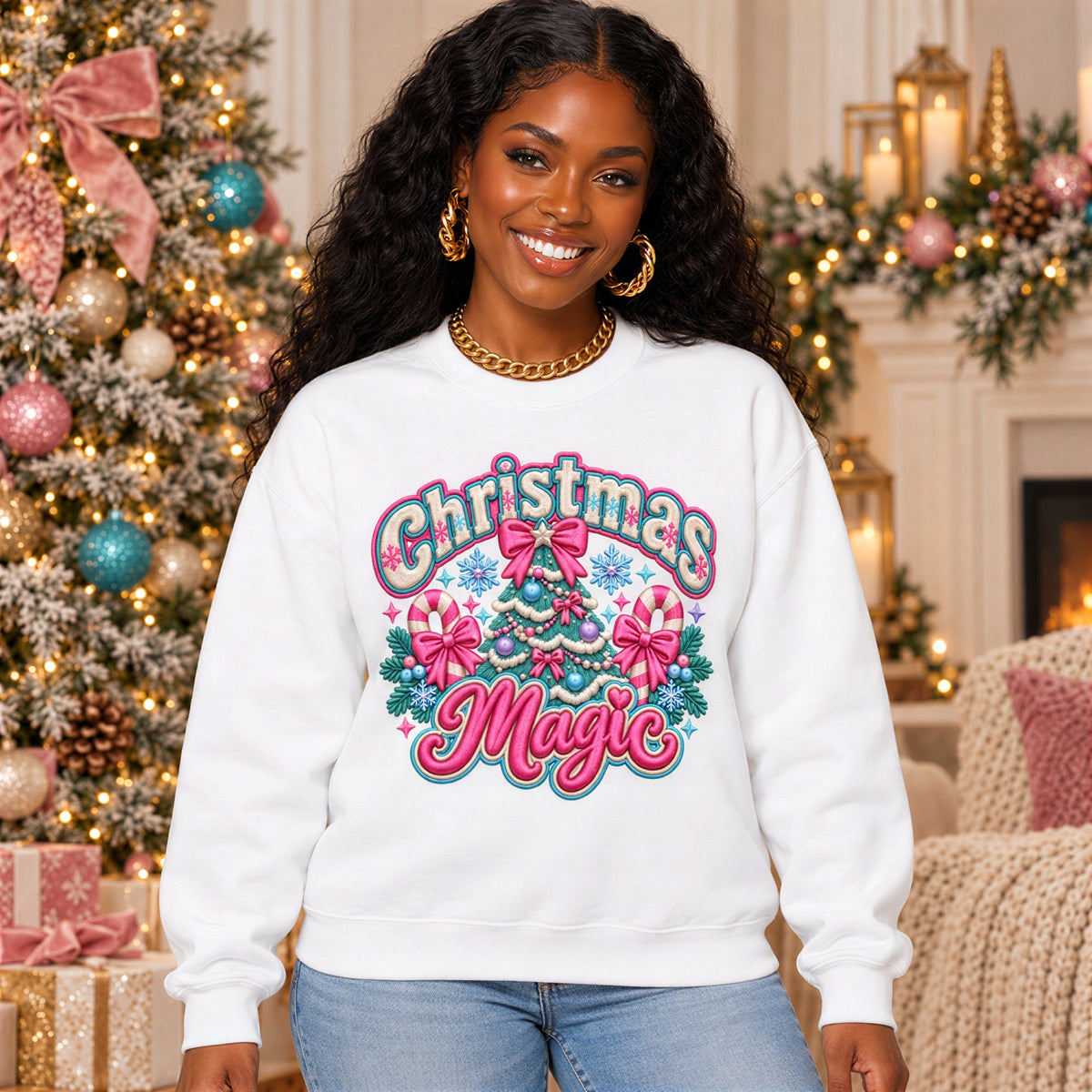 Christmas Magic Floral Sweatshirt