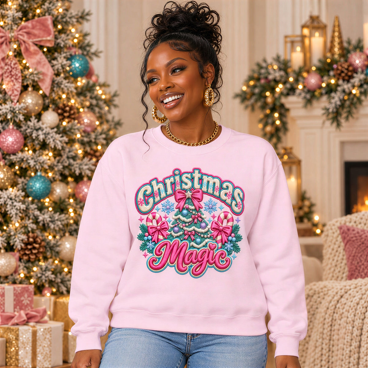 Christmas Magic Floral Sweatshirt