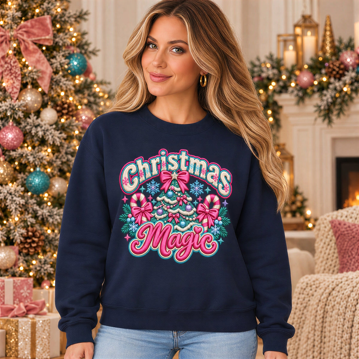Christmas Magic Floral Sweatshirt