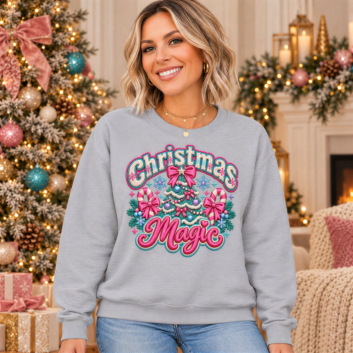 Christmas Magic Floral Sweatshirt