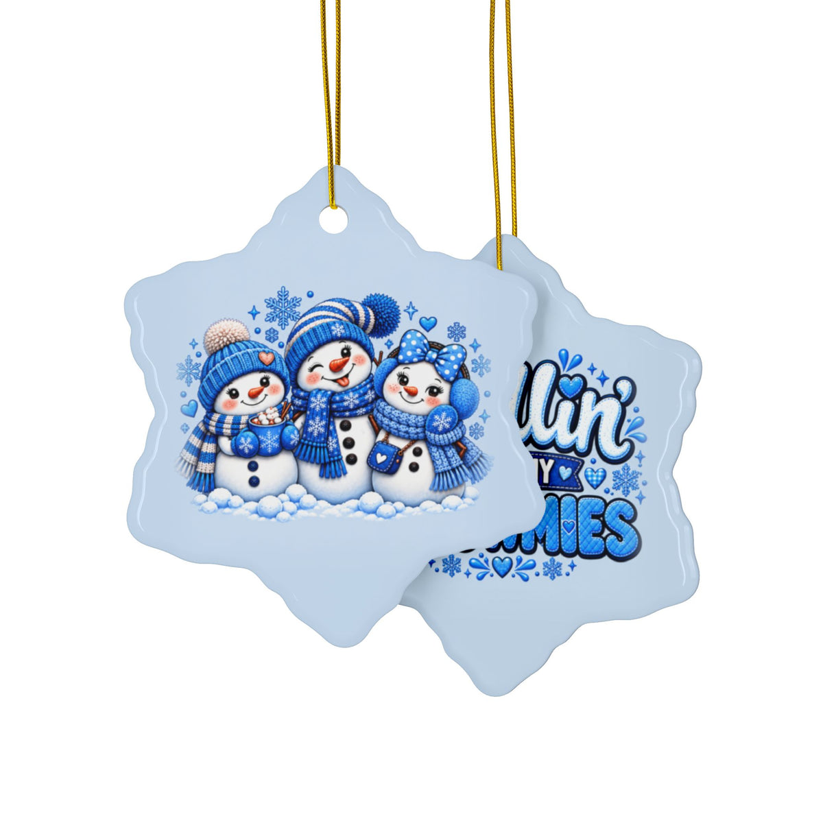 Vintage Santa Ceramic Christmas Ornament – Double-Sided Holiday Gift