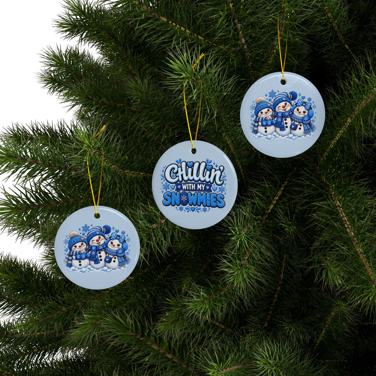 Vintage Santa Ceramic Christmas Ornament – Double-Sided Holiday Gift