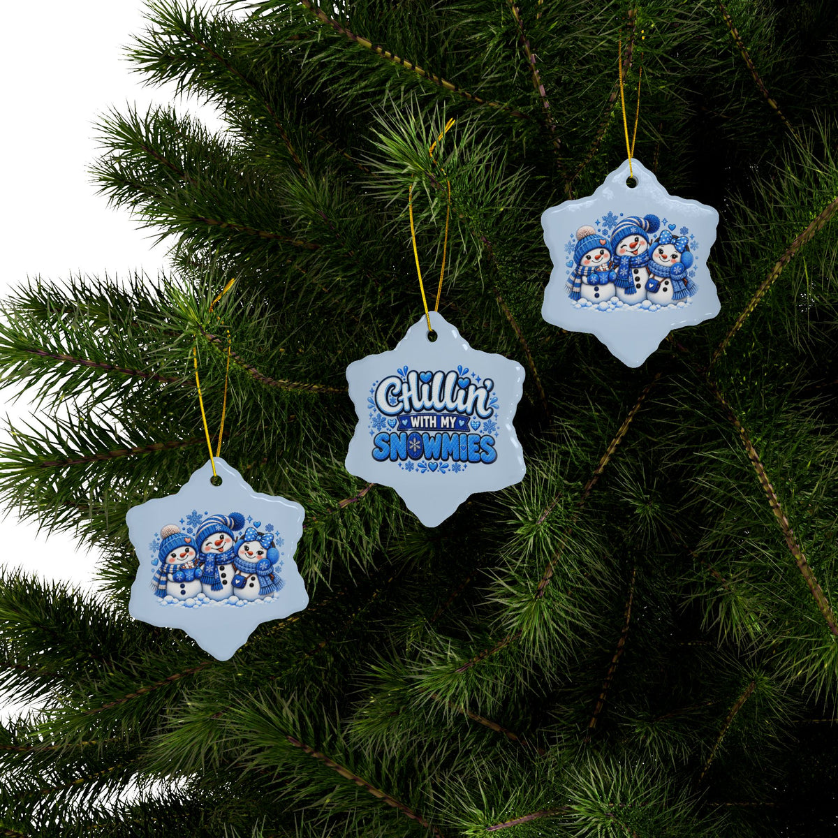 Vintage Santa Ceramic Christmas Ornament – Double-Sided Holiday Gift