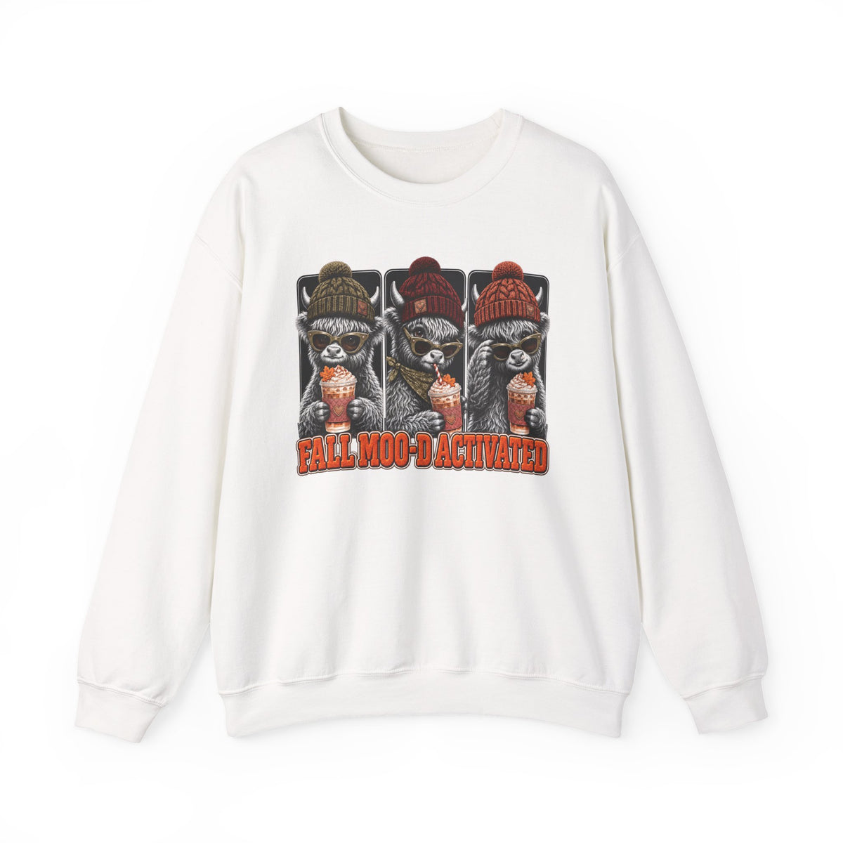 Highland Cow Fall Sweatshirt – Fall Moo-D Activated Coffee Crewneck