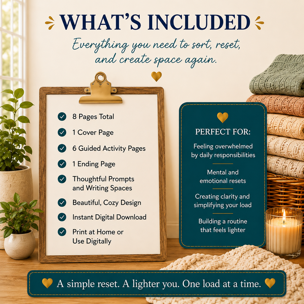 Everything Feels Like Too Much: The Life Load Laundromat Printable Workbook