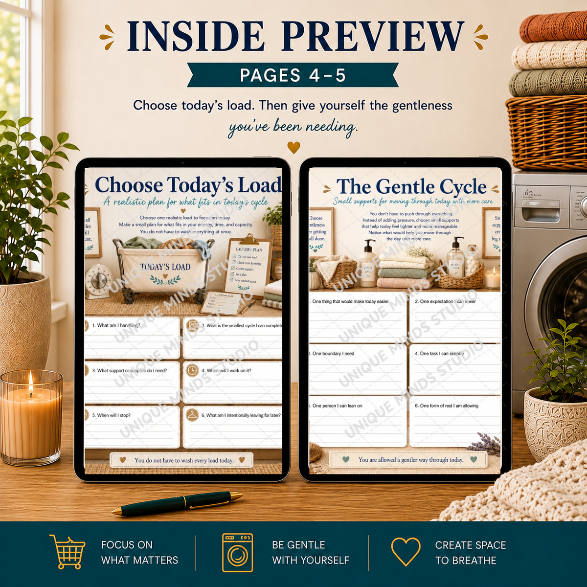 Everything Feels Like Too Much: The Life Load Laundromat Printable Workbook