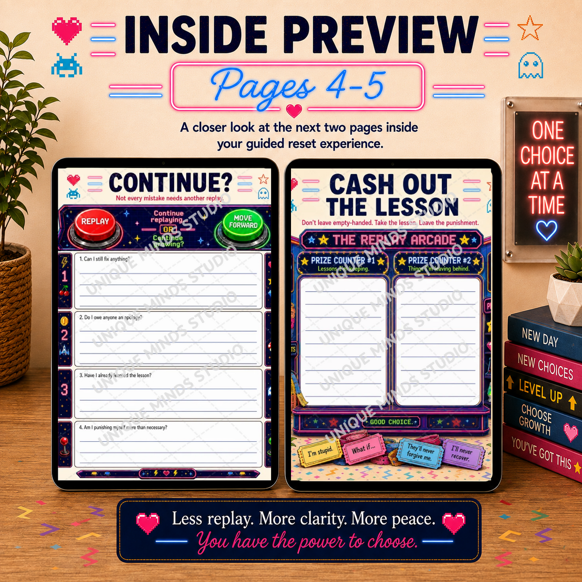 I Replay Every Mistake – The Replay Arcade | Printable Reflection Workbook