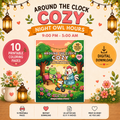 Around the Clock Cozy: Night Owl Hours | Printable Coloring Pack