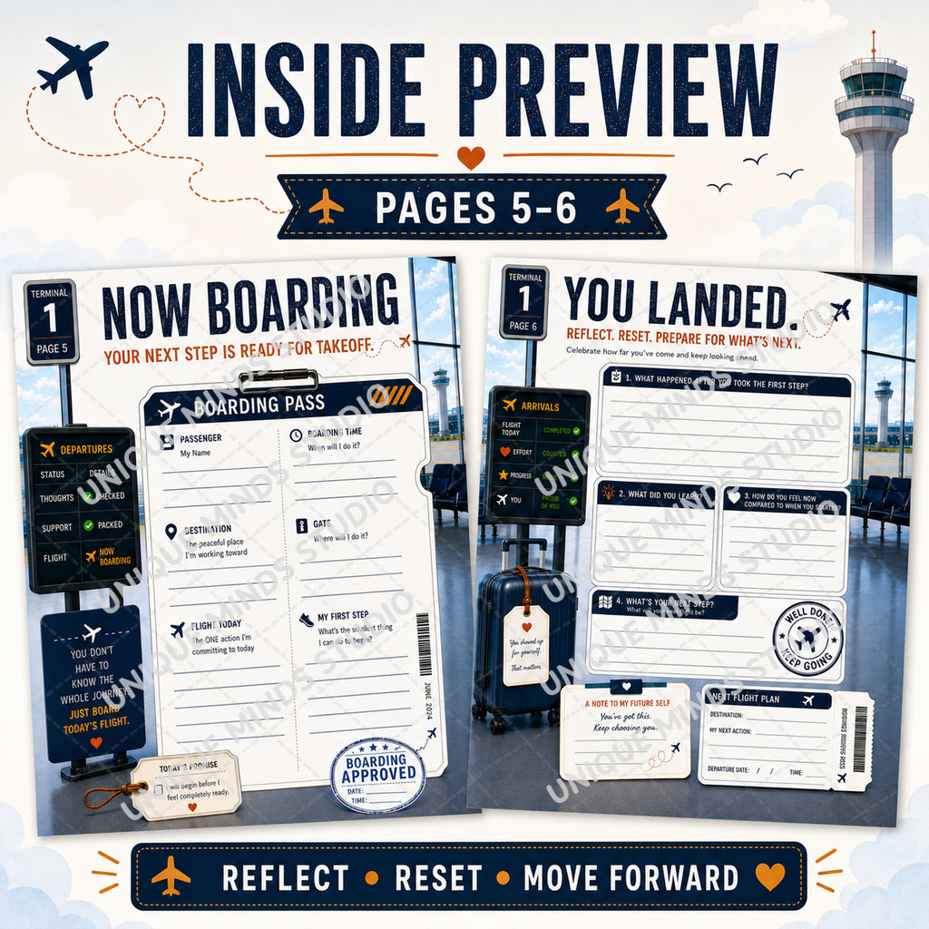Clear for Takeoff: A Guided Worry Reset Printable Workbook
