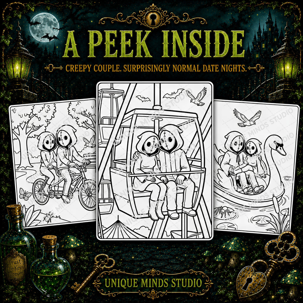 Locked In Till Death — A Halloween Coloring Pack | 10 Printable Pages